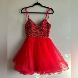 Lucci Lu red formal dress homecoming prom Christmas 6